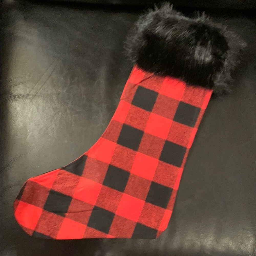 Red and Black Plaid Christmas Stocking 6 pk